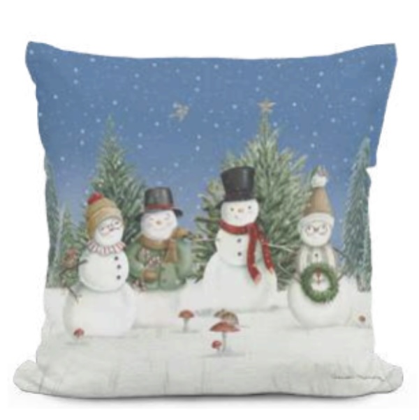 Snowmen Pillow 19" x 24"