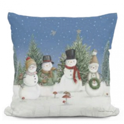 Snowmen Pillow 19" x 24"