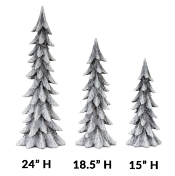 Snowy Pine Tree 24"H