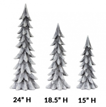 Snowy Pine Tree 24"H
