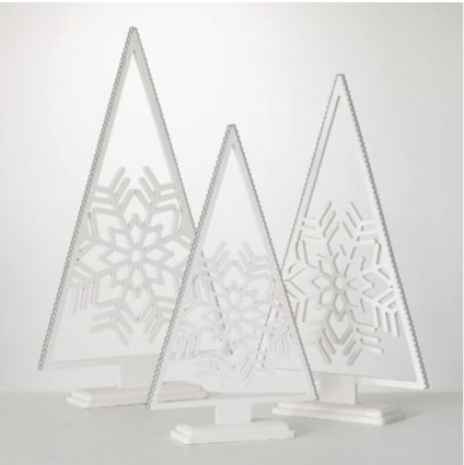 Large Wood Snowflake Christmas Tree