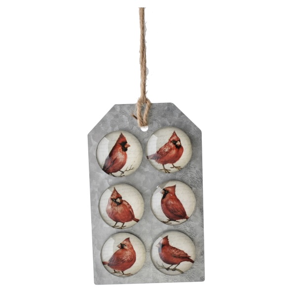 Cardinal with Script Background Magnets (sold seperately)