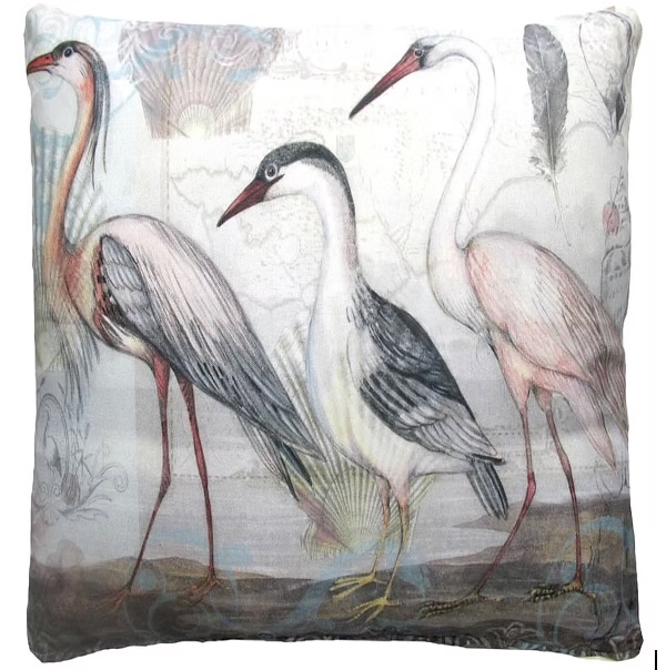 Three Marching Herons Pillow 19" x 24"