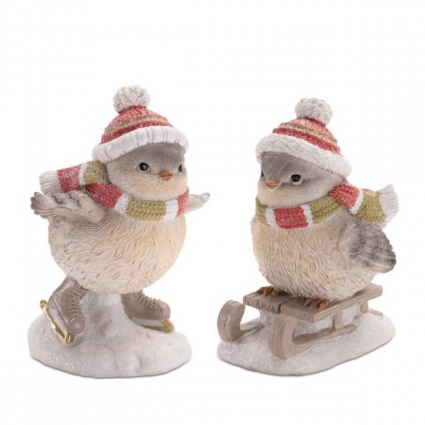 Bird with Hat & Scarf Figurines 5" (sold seperately)