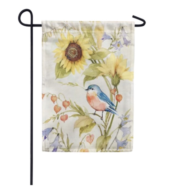 Bee Spring Bluebird Mini Flag