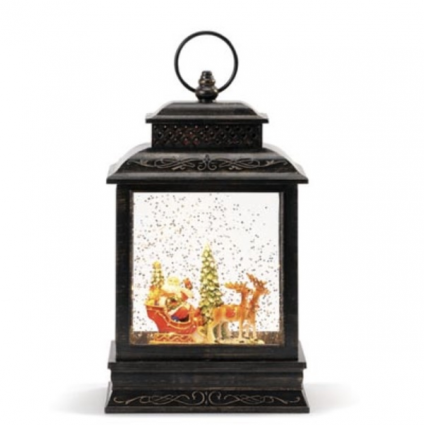 Musical Santa and Sleigh Lantern