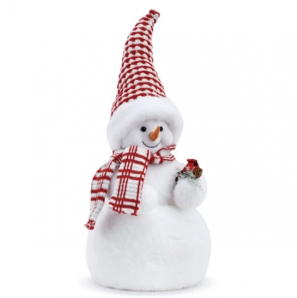 Red Top Hat Snowman 7.5"H