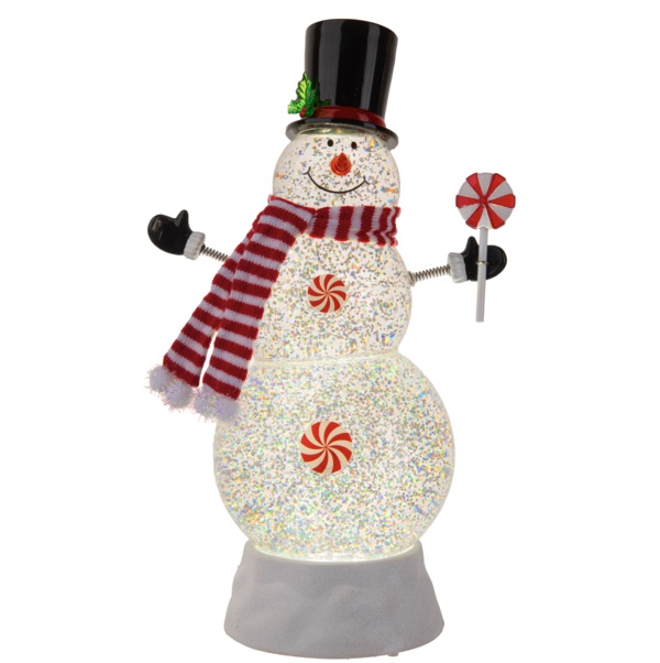 Snowman with Peppermint Buttons and Stove Top Hat