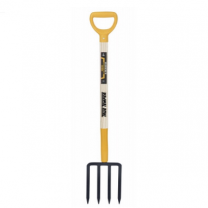 True Temper 4-Tine Spading Fork  D-Grip Handle