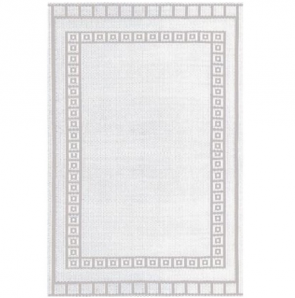Border White/Sand Mat 5'X8'