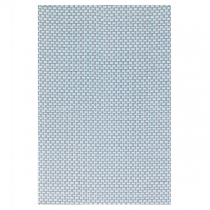 Basket Weave Sand & Aqua Mat 6' x 9'