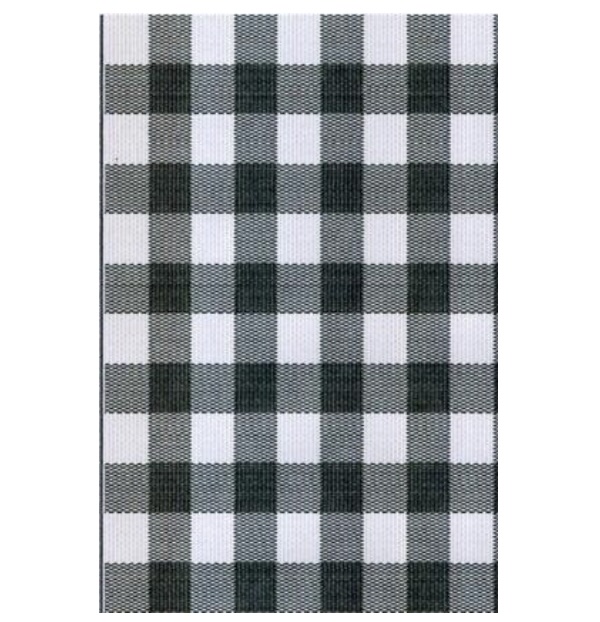 Buffalo Plaid Black & White 4'X6'