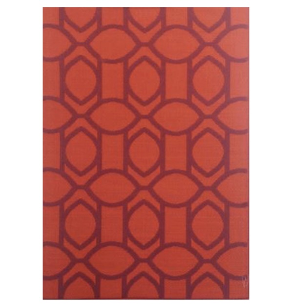 Citrus Red & Orange Mat 5' x 8'