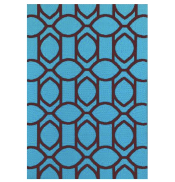 Citrus Turquoise & Brown Mat 6'X9'