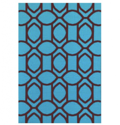 Citrus Turquoise & Brown Mat 6'X9'