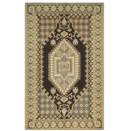 Oriental Turkish Black & Brown Mat 6' x 9'