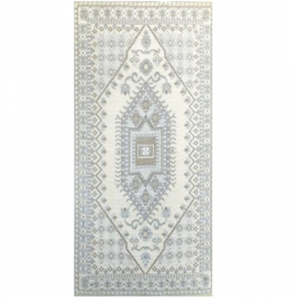 Turkish Pastel & Silver Runner  2.5'X8'