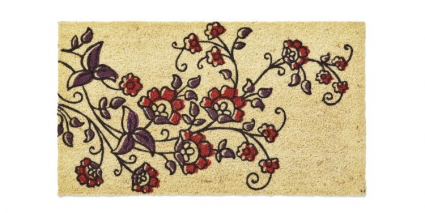 DOORMAT, FLOWER VINE PVC BACK
