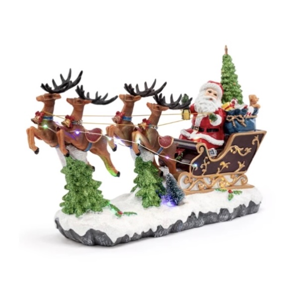 LED Santa Reindeer Sleigh