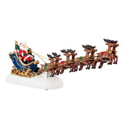 Traditional Santa LED Table Decor Santa Sleigh