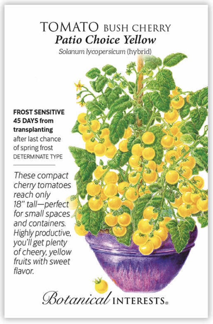 Patio Choice Yellow Bush Cherry Tomato Seeds