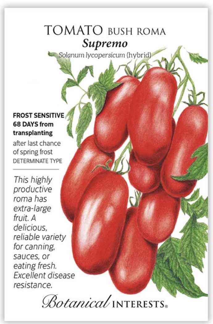 Supremo Bush Roma Tomato Seeds