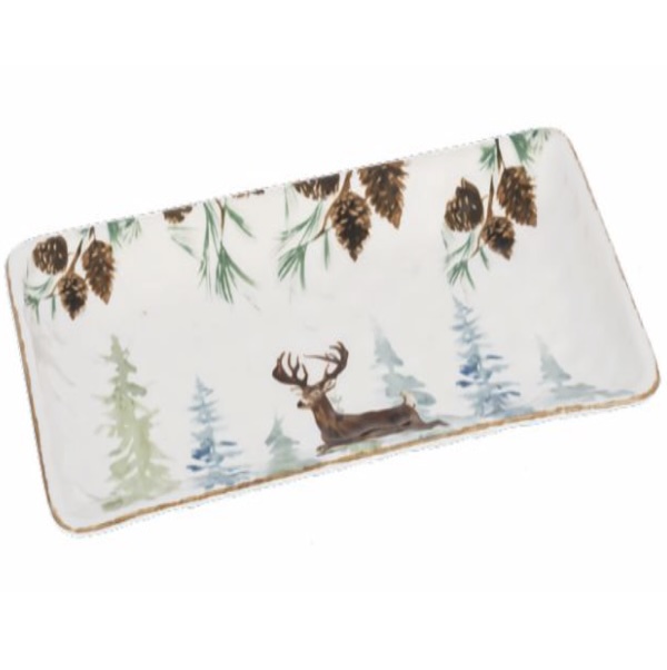 Winter Deer Scene Tray  10"X5"&nbsp;&nbsp; 