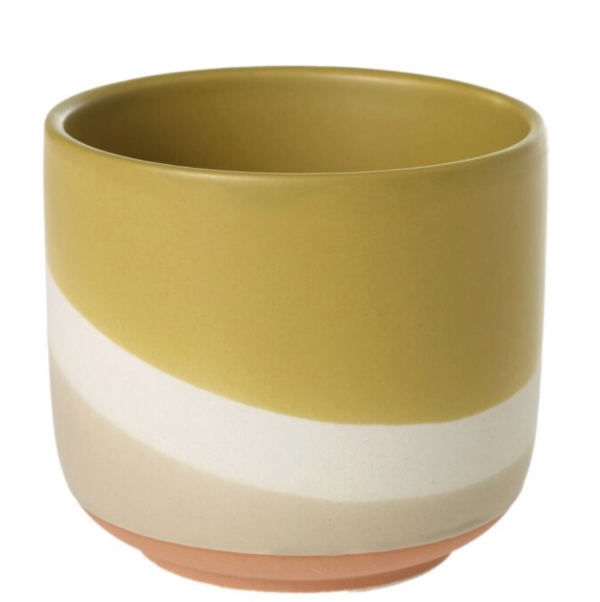 Yellow Colorway Pot. 4" X 3.5" 