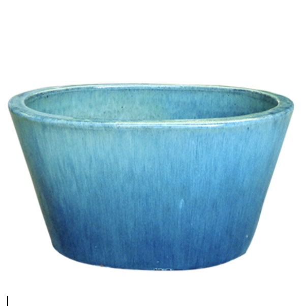 PLANTER, 10" OVAL LOGAN SEA BLUE