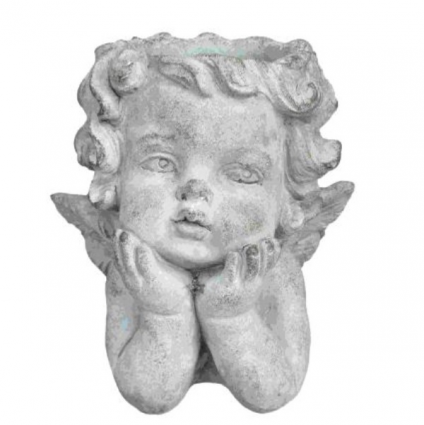 Cherub Cement Planter 8"