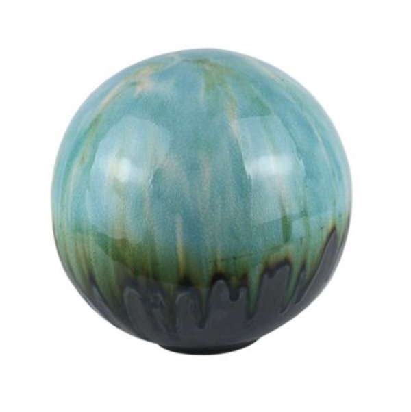 Alpine Green Merry Gazing Ball 10"