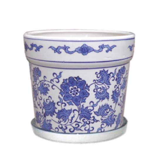 Floral Cylinder Planter 6" 