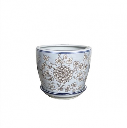 Peony Porcelain Planter&nbsp;&nbsp;8" 