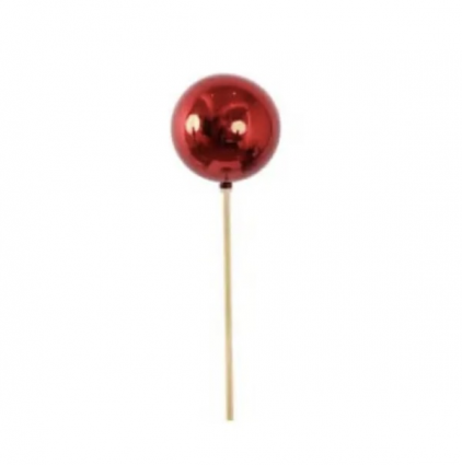 Red Ball Ornament Stem