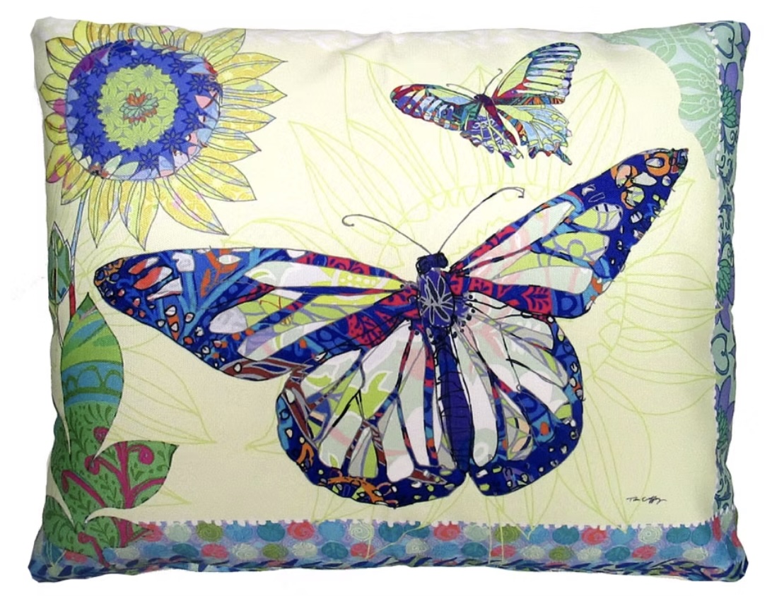 Butterfly Garden Decorative Pillow 19X24