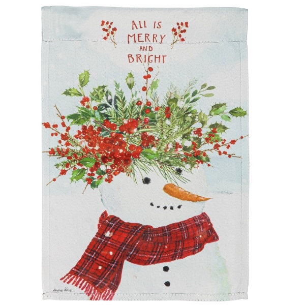 All is Merry and Bright Suede House Flag
