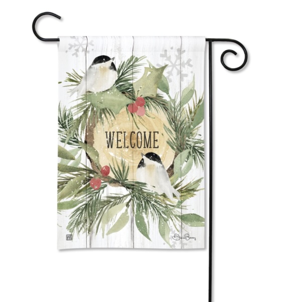 Winter Cabin Mini Flag