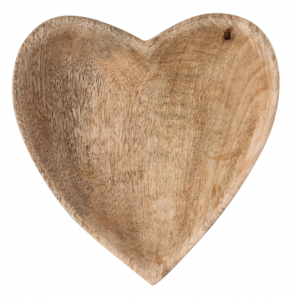 BOWL, 6" MANGO WOOD HEART