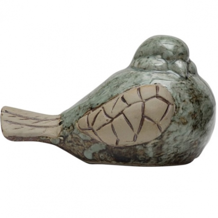 Aqua Stoneware Bird (Sold Separately) 5"L