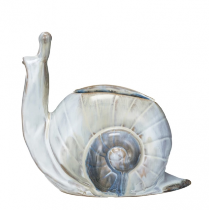 Stoneware Snail Vase/Planter (Each One Will Vary) 7"