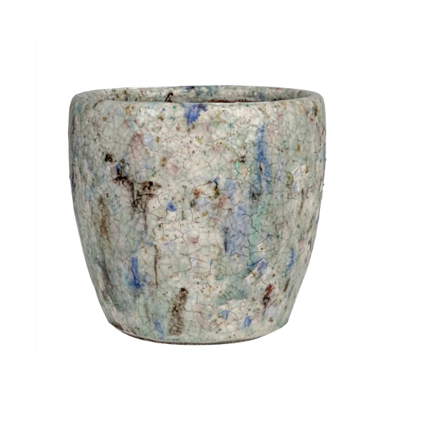 Multicolor Cracked Planter  5" 