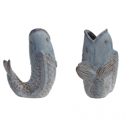 Stoneware Fish Shaped Vase