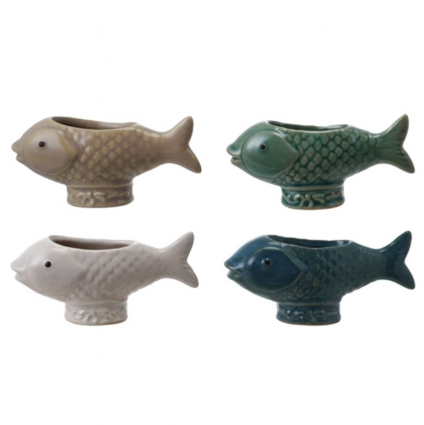 Fish Shaped Planter 4.5" (Sold Seperately)