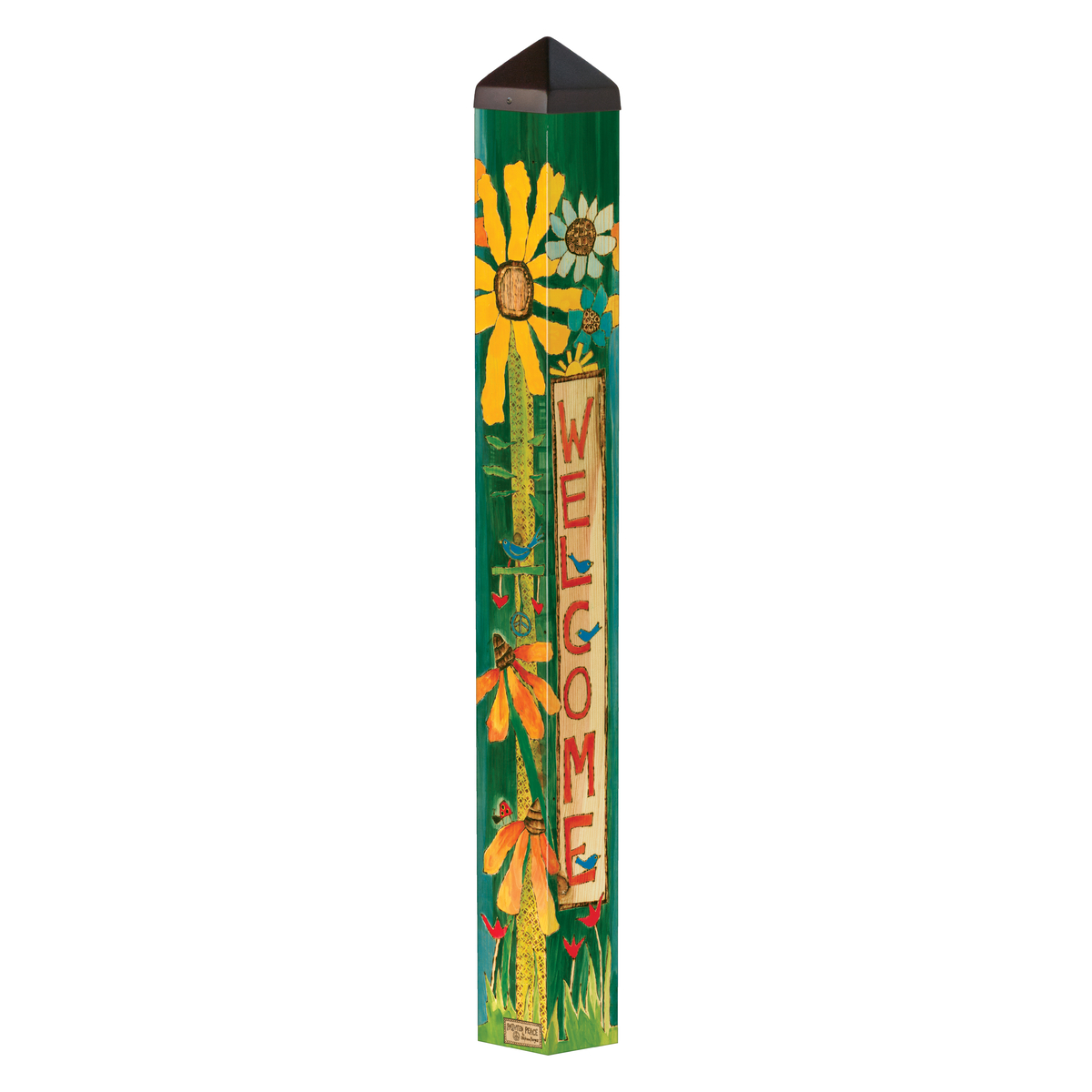 Garden Welcome Art Pole 40"