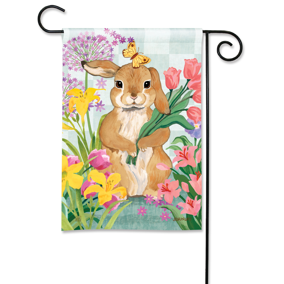 Bunny Bouquet Mini Flag