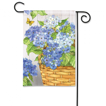 Hydrangea Basket Mini Garden Flag