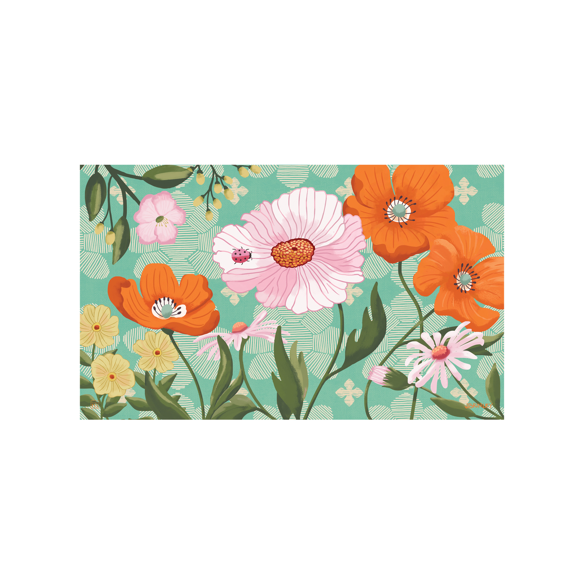 Pink Poppy Doormat