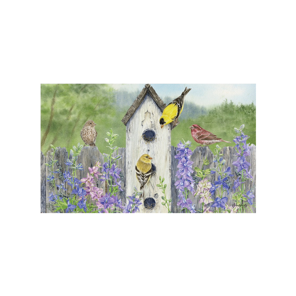 Country Birdhouse Doormat