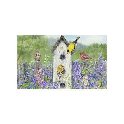 Country Birdhouse Doormat