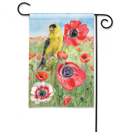 Poppy Field Mini Garden Flag